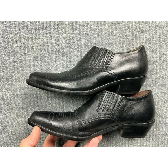 Guess by Georges Marciano Shoe Women's 6.5 Black Leather Heel Boot Italian Made - Picture 2 of 8